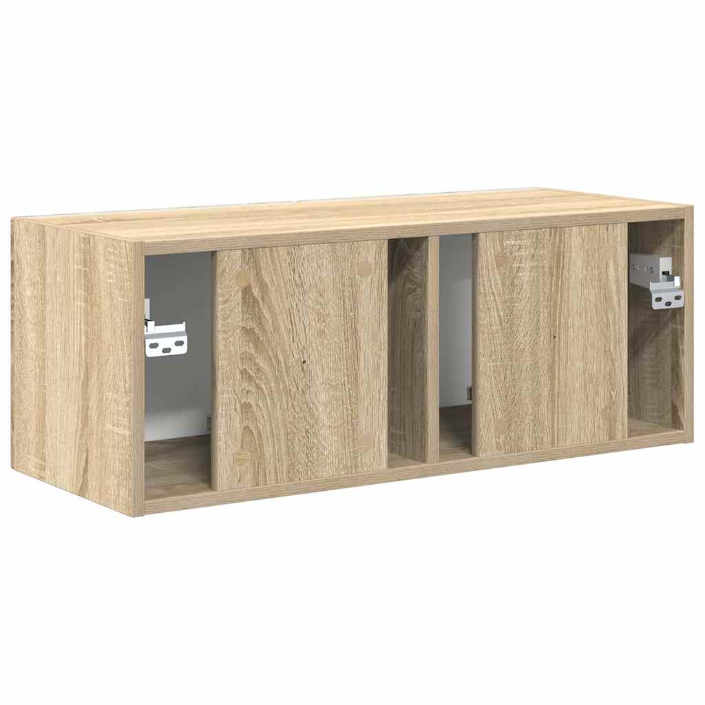 TV vægskab 78,5 x 30 x 29,5 cm Sonoma-eg Konstrueret træ