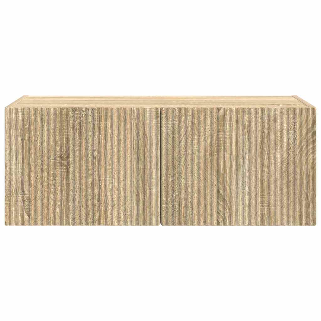 TV vægskab 78,5 x 30 x 29,5 cm Sonoma-eg Konstrueret træ