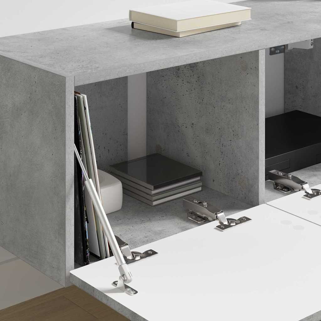 TV vægskab 78,5 x 30 x 29,5 cm Betongrå Konstrueret træ