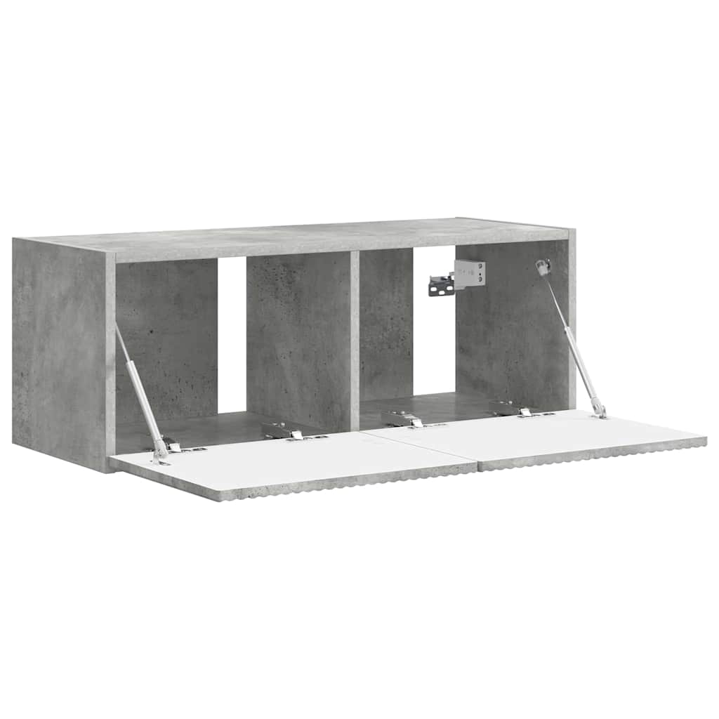 TV vægskab 78,5 x 30 x 29,5 cm Betongrå Konstrueret træ