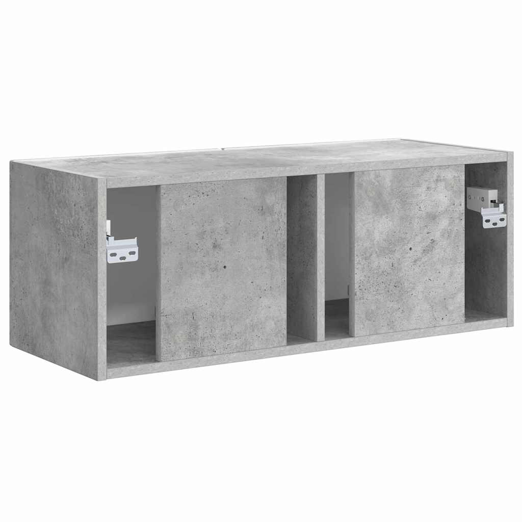 TV vægskab 78,5 x 30 x 29,5 cm Betongrå Konstrueret træ