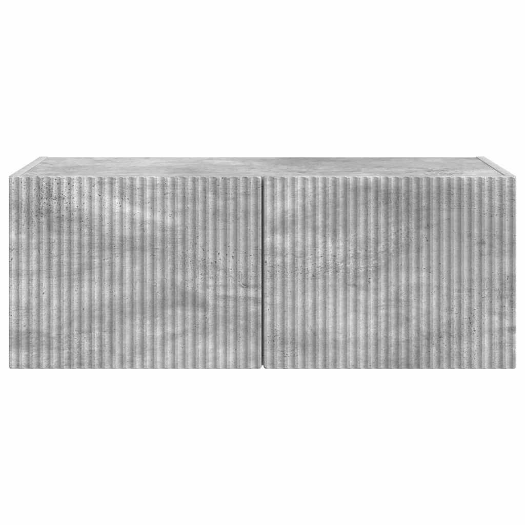 TV vægskab 78,5 x 30 x 29,5 cm Betongrå Konstrueret træ