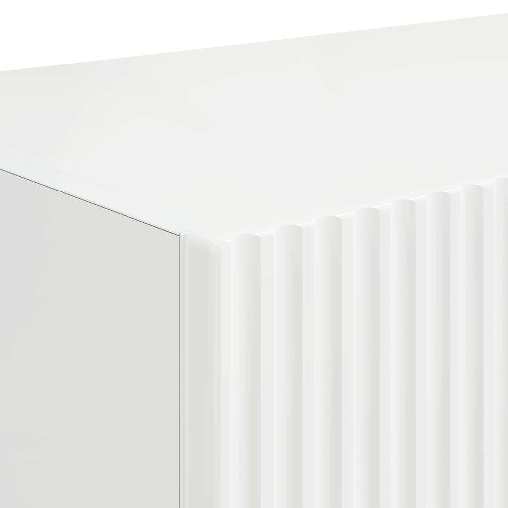 TV vægskab 78,5 x 30 x 29,5 cm Gloss Hvid Konstrueret træ