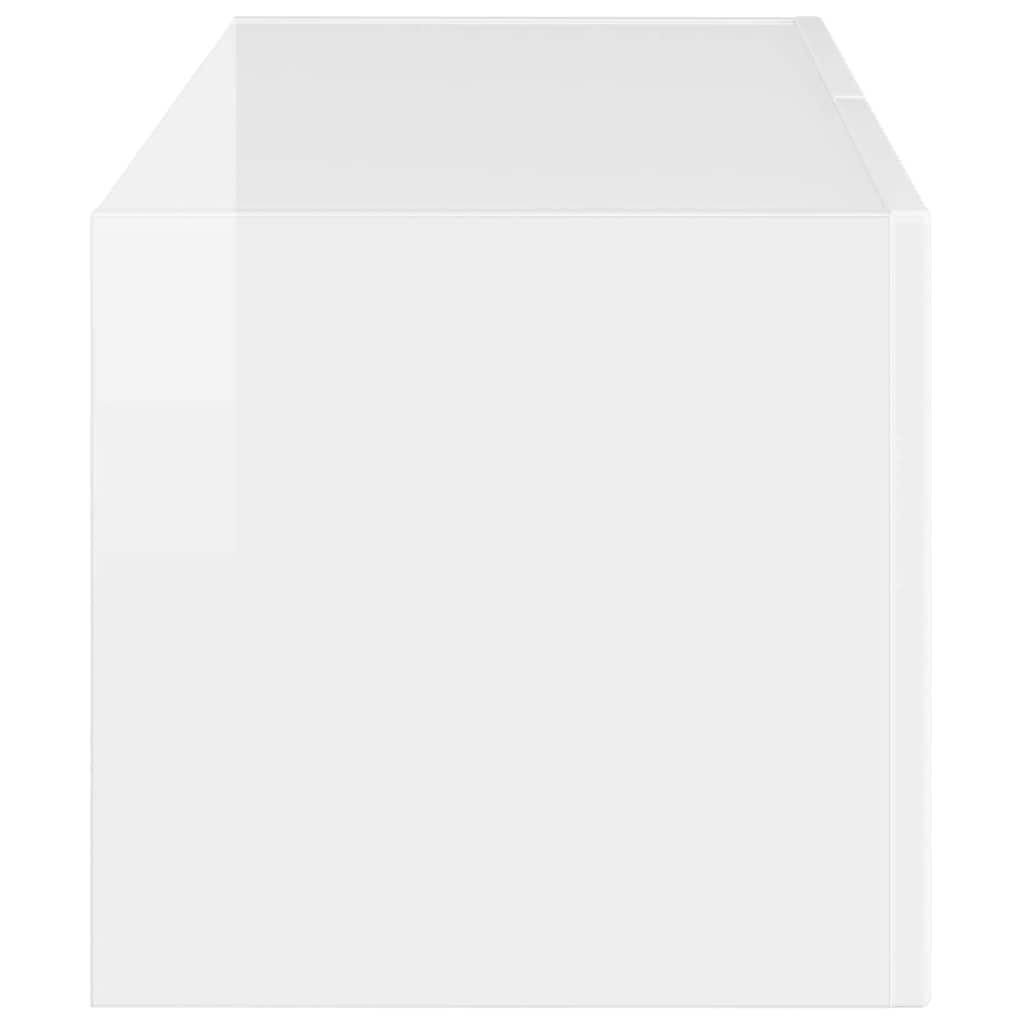 TV vægskab 78,5 x 30 x 29,5 cm Gloss Hvid Konstrueret træ