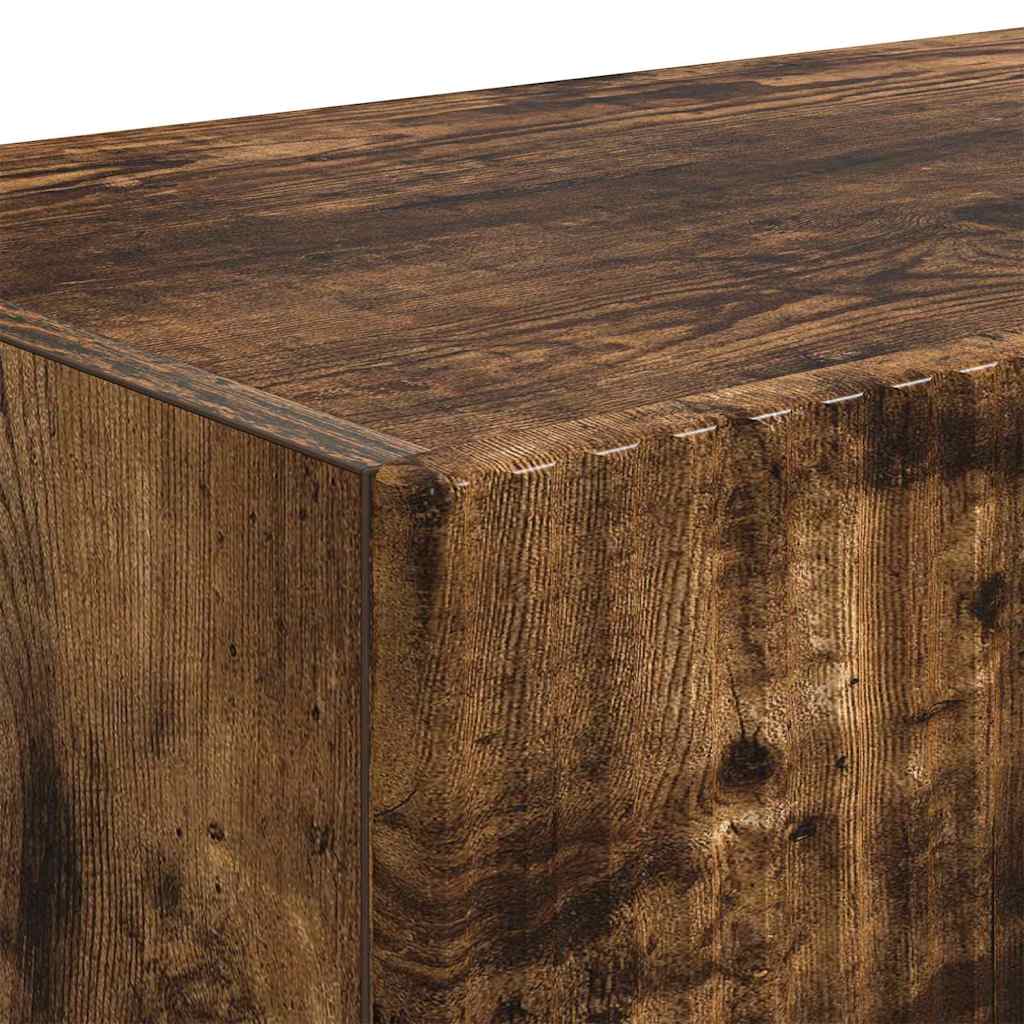 TV vægskab 78,5 x 30 x 29,5 cm Røget eg Konstrueret træ