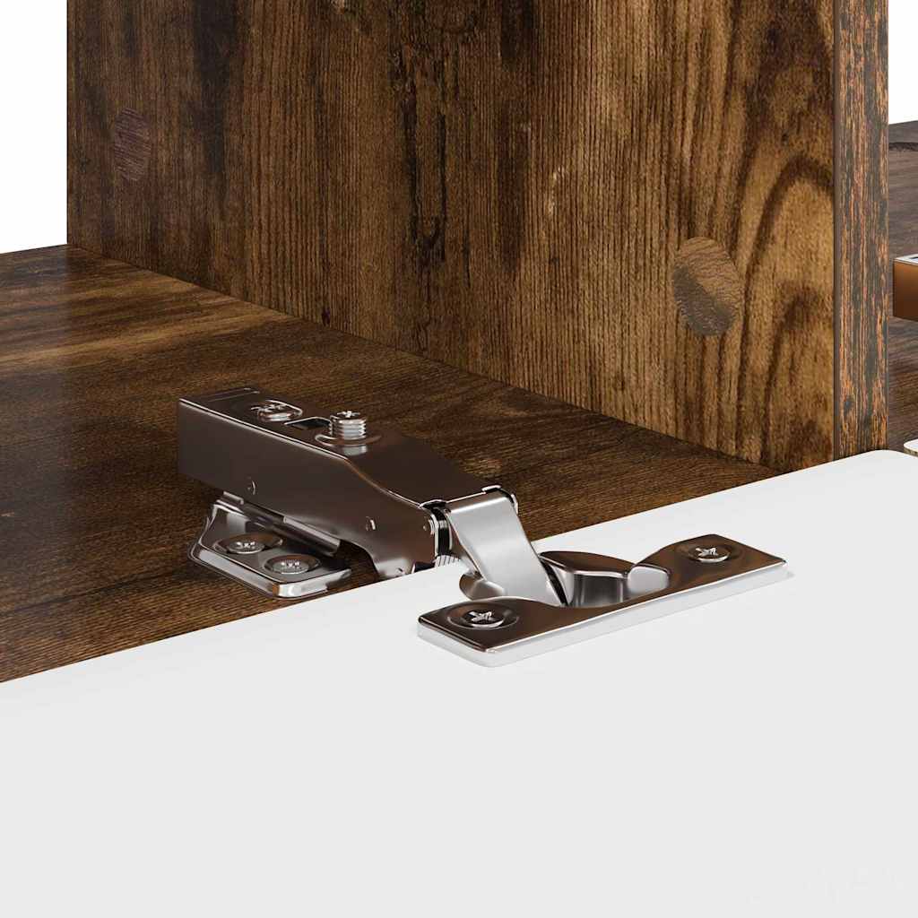 TV vægskab 78,5 x 30 x 29,5 cm Røget eg Konstrueret træ