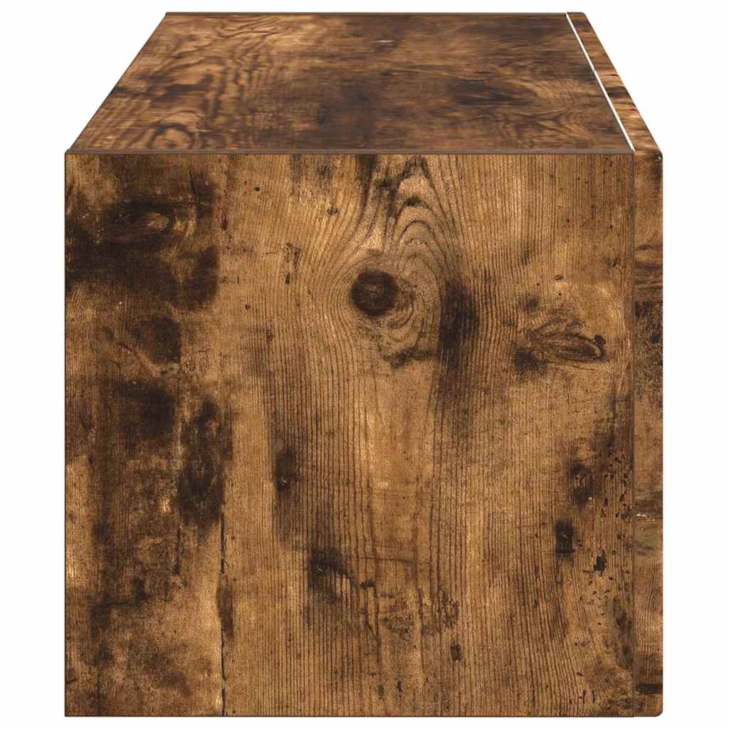 TV vægskab 78,5 x 30 x 29,5 cm Røget eg Konstrueret træ