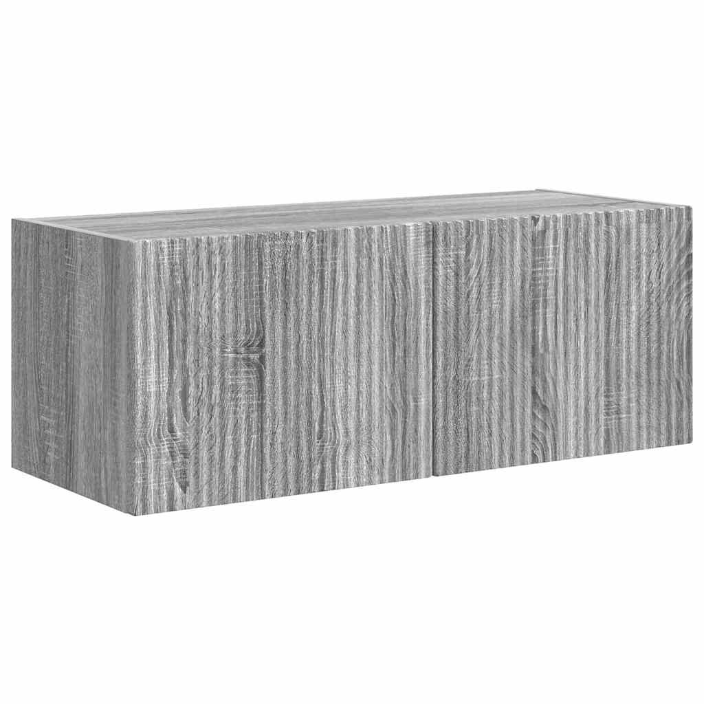 TV vægskab 78,5 x 31 x 29,5 cm Grå Sonoma Konstrueret træ