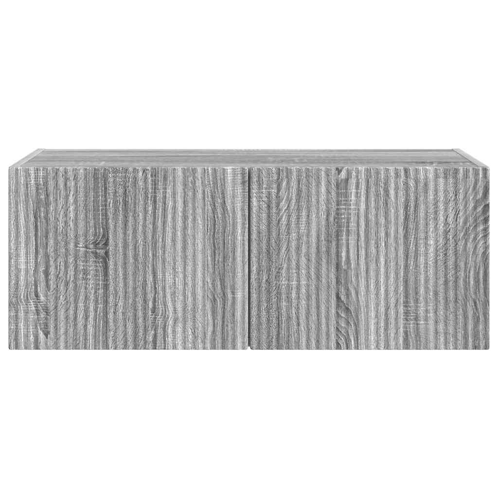 TV vægskab 78,5 x 31 x 29,5 cm Grå Sonoma Konstrueret træ