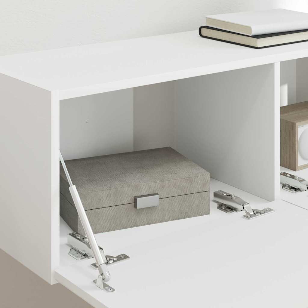 TV vægskab 98 x 31 x 29,5 cm Hvid Konstrueret træ