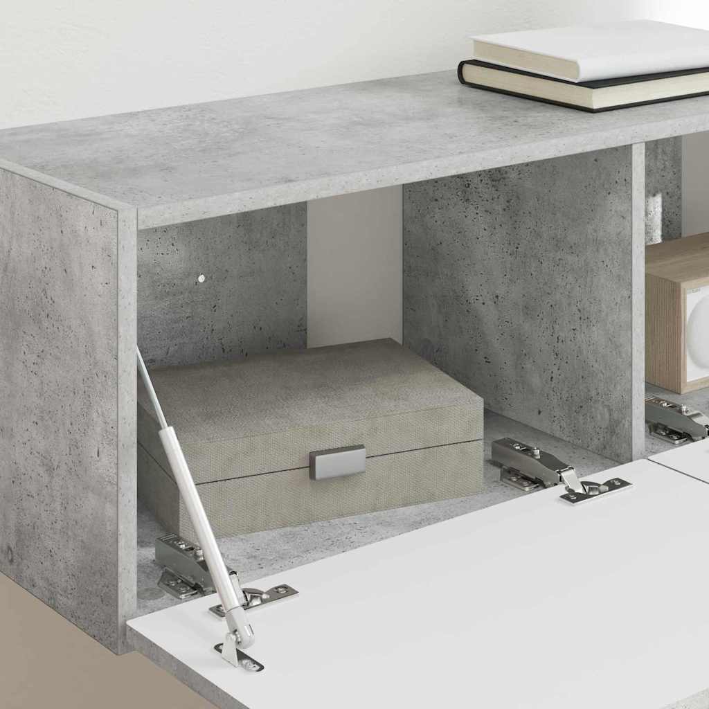 TV vægskab 98 x 31 x 29,5 cm Betongrå Konstrueret træ