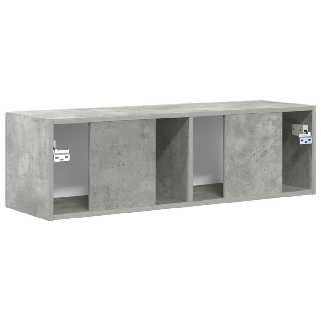 TV vægskab 98 x 31 x 29,5 cm Betongrå Konstrueret træ