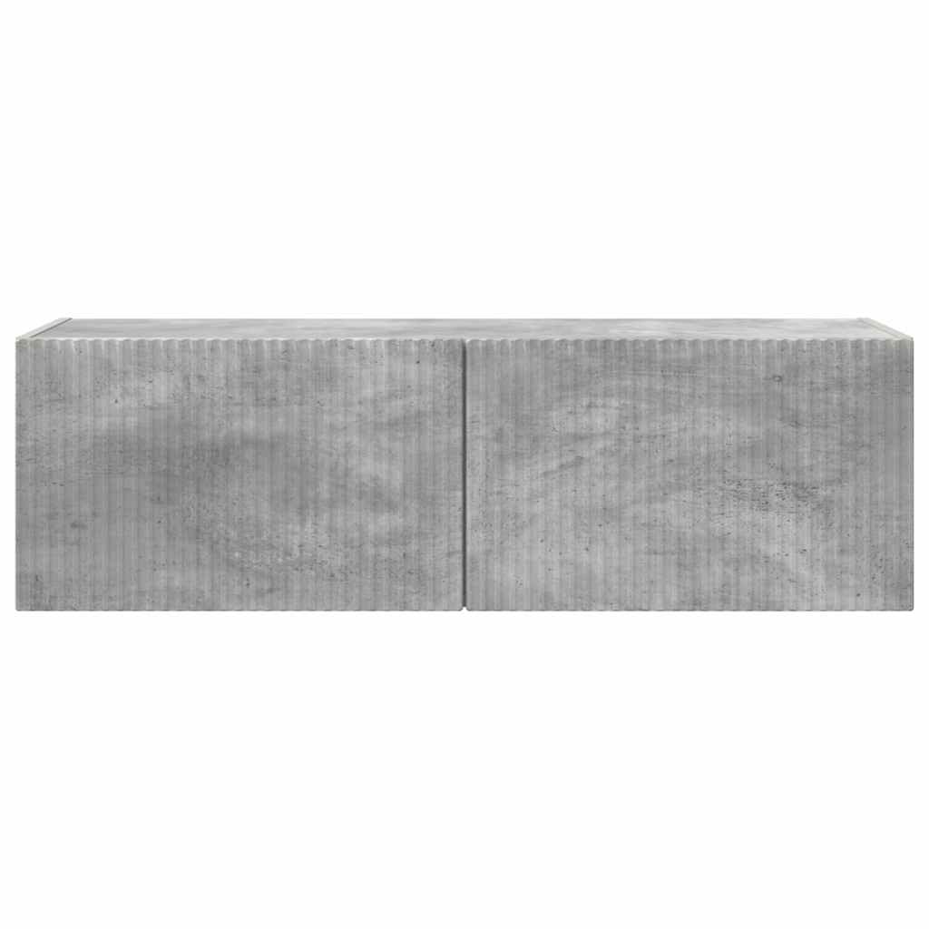 TV vægskab 98 x 31 x 29,5 cm Betongrå Konstrueret træ