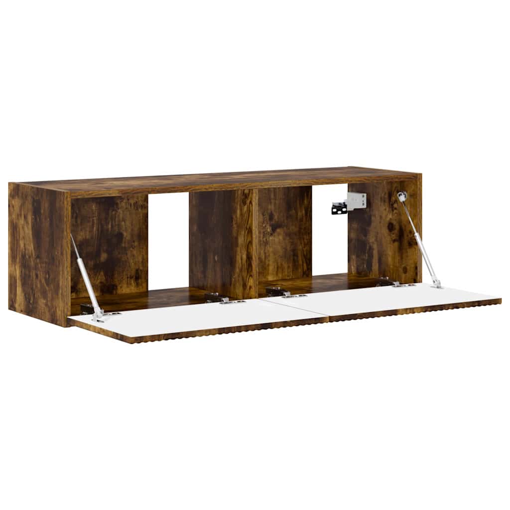 TV vægskab 98 x 31 x 29,5 cm Røget eg Konstrueret træ