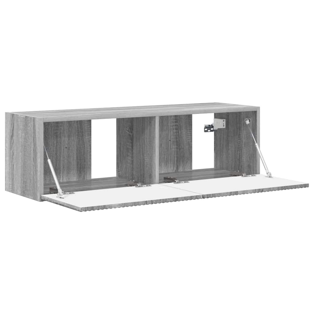 TV vægskab 98 x 31 x 29,5 cm Grå Sonoma Konstrueret træ