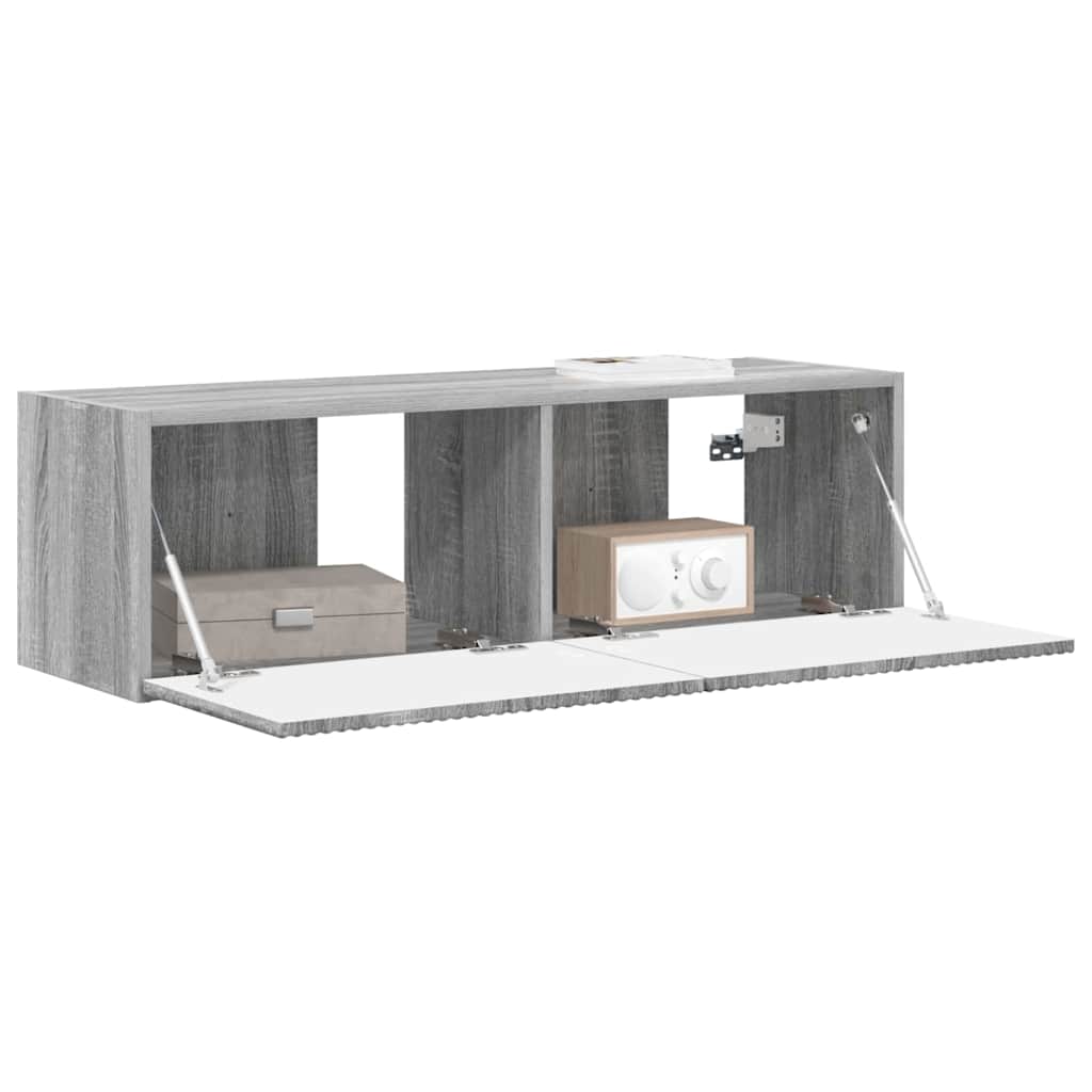 TV vægskab 98 x 31 x 29,5 cm Grå Sonoma Konstrueret træ