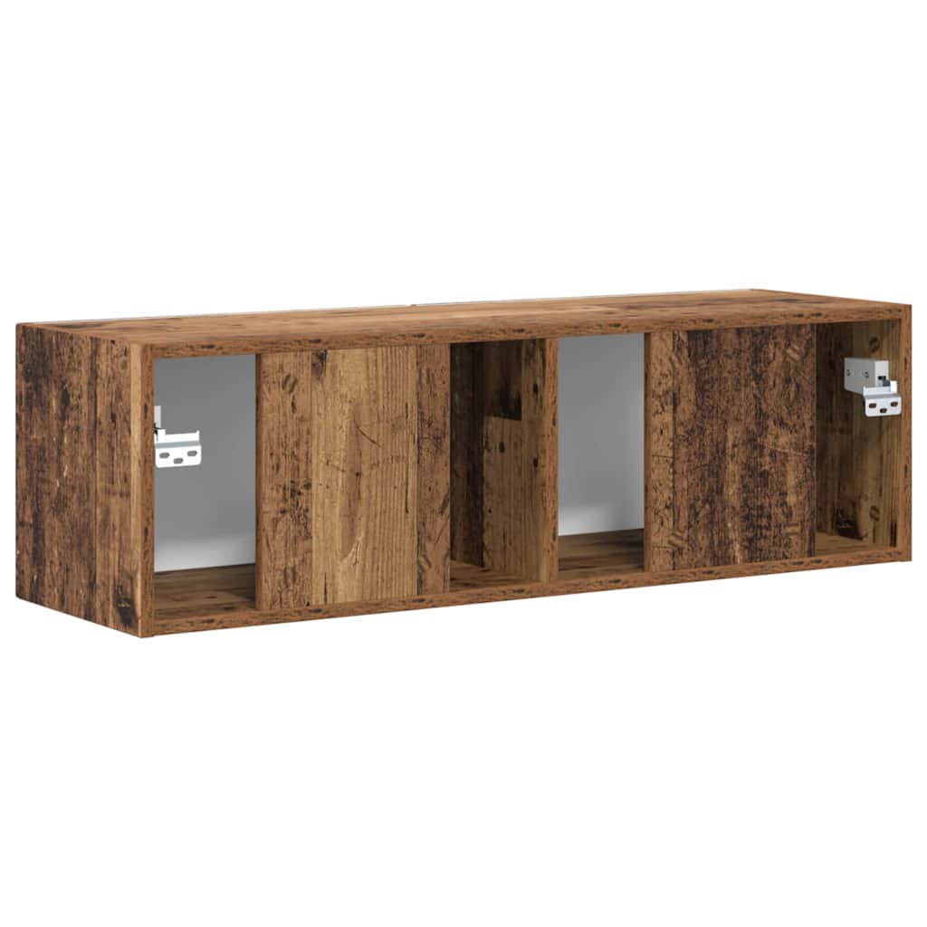 TV vægskab 98 x 31 x 29,5 cm Gammelt træ Konstrueret træ