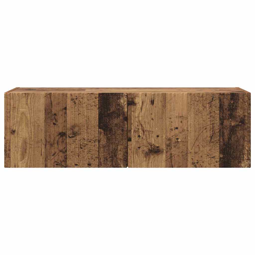 TV vægskab 98 x 31 x 29,5 cm Gammelt træ Konstrueret træ