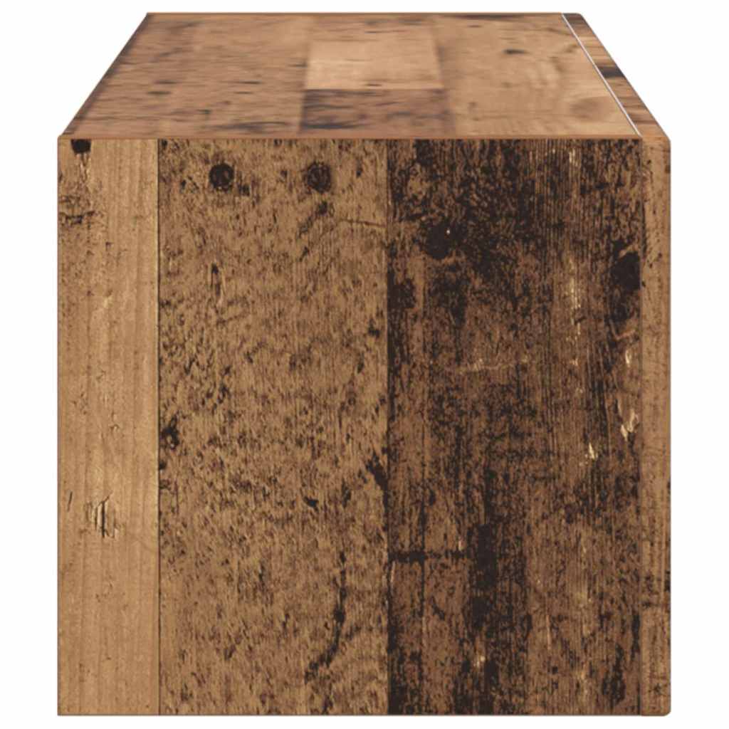 TV vægskab 98 x 31 x 29,5 cm Gammelt træ Konstrueret træ