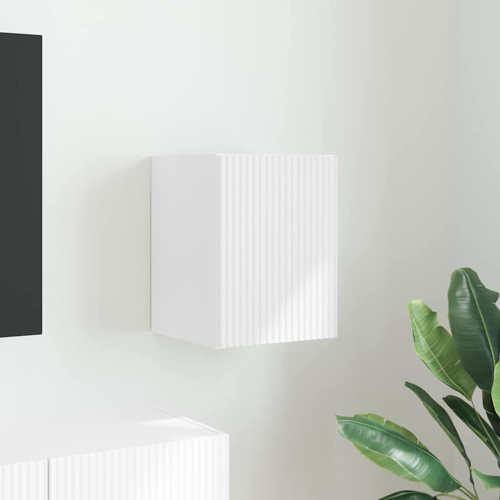TV vægskab 30 x 31 x 40 cm Hvid Konstrueret træ