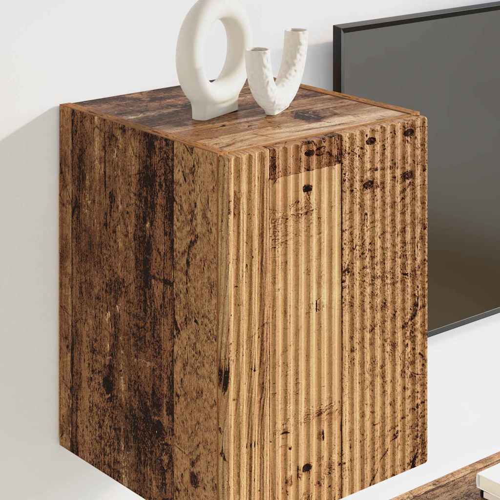 TV vægskab 30 x 31 x 40 cm Gammelt træ Konstrueret træ