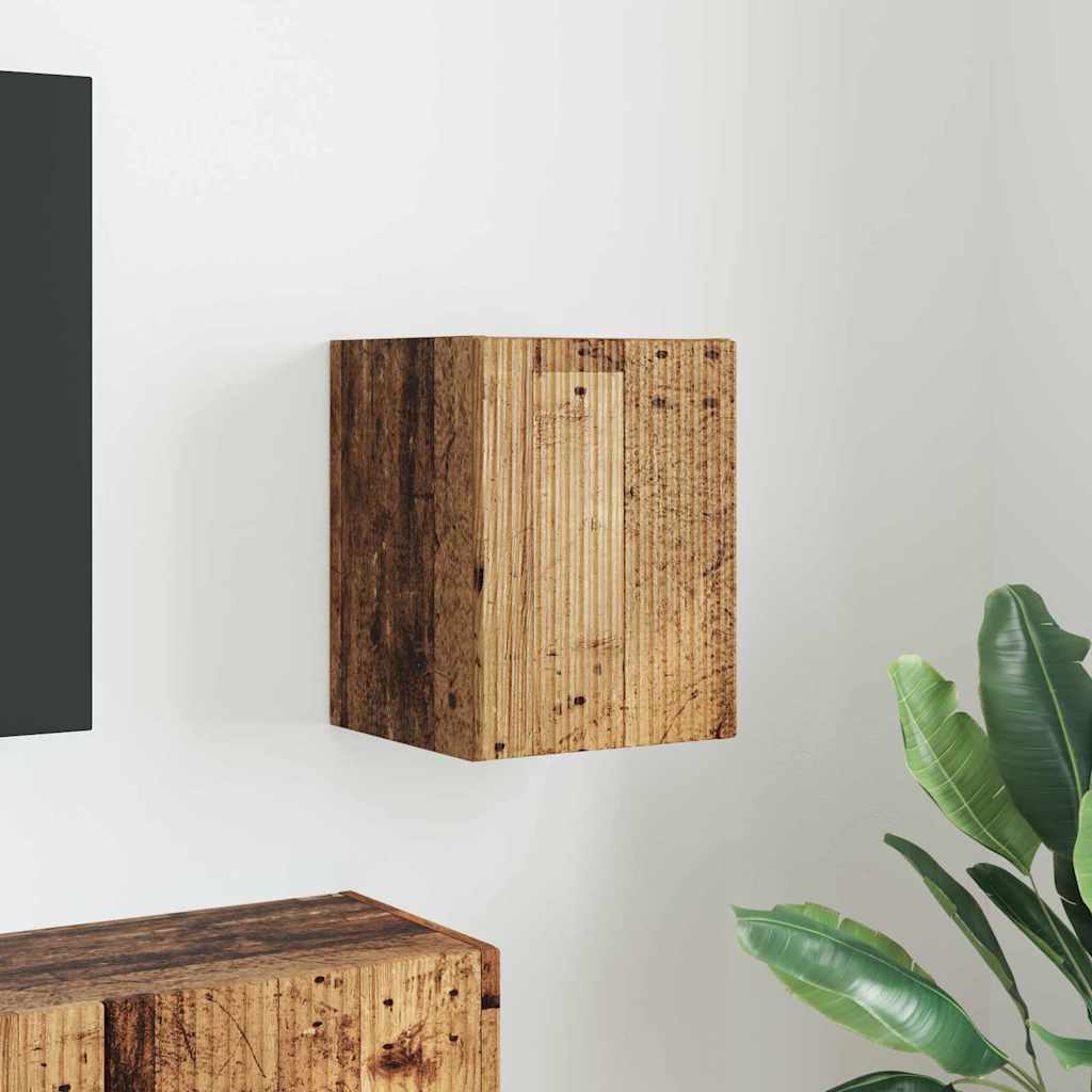 TV vægskab 30 x 31 x 40 cm Gammelt træ Konstrueret træ