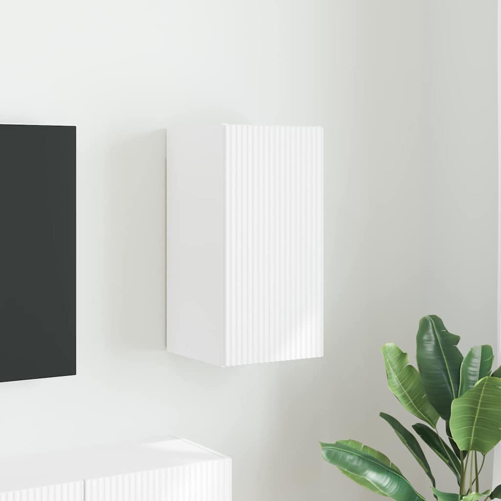 TV vægskab 30 x 31 x 60 cm Hvid Konstrueret træ