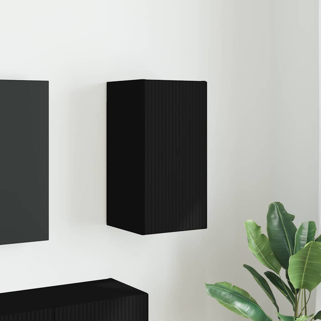 TV vægskab 30 x 31 x 60 cm Sort Konstrueret træ