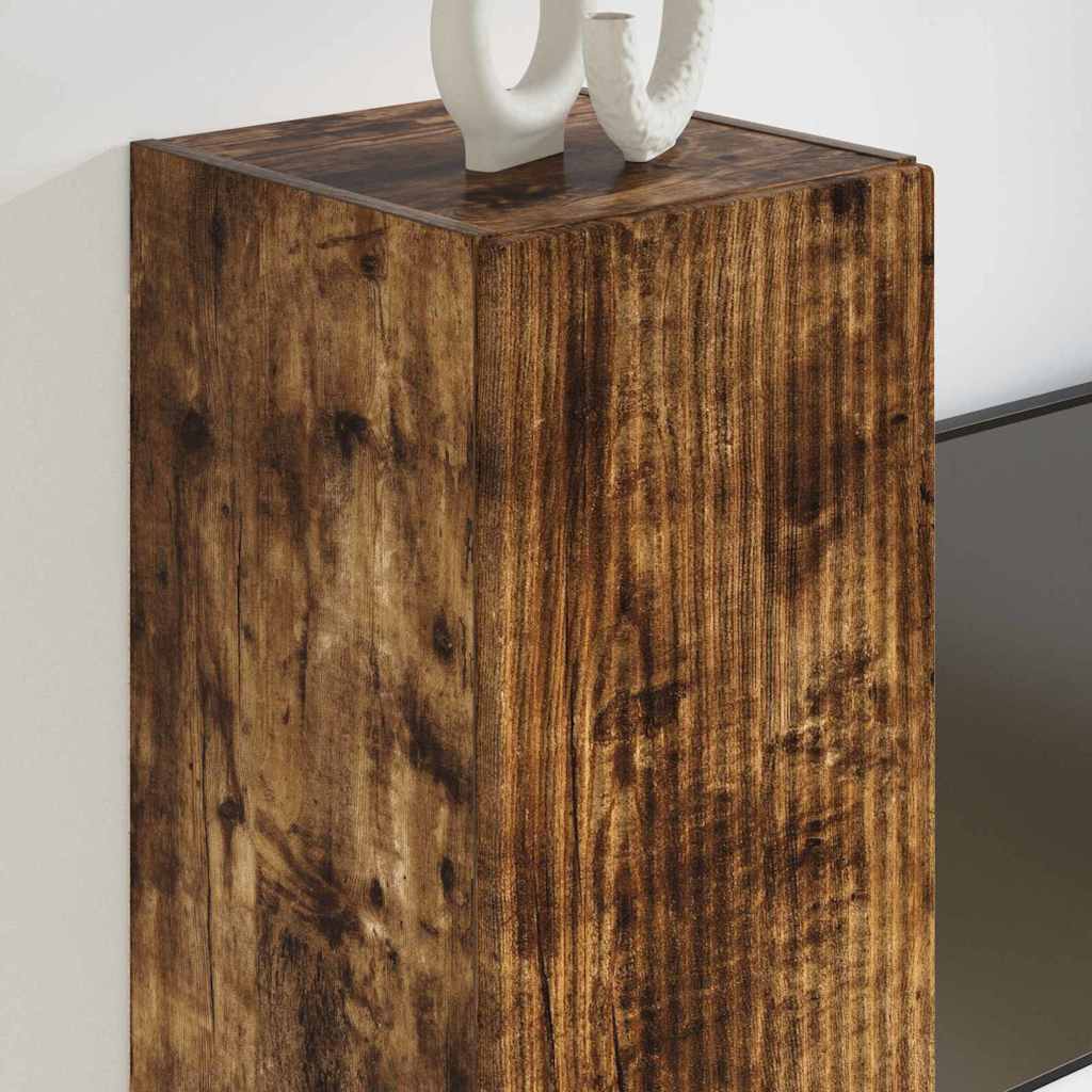TV vægskab 30 x 31 x 60 cm Røget eg Konstrueret træ
