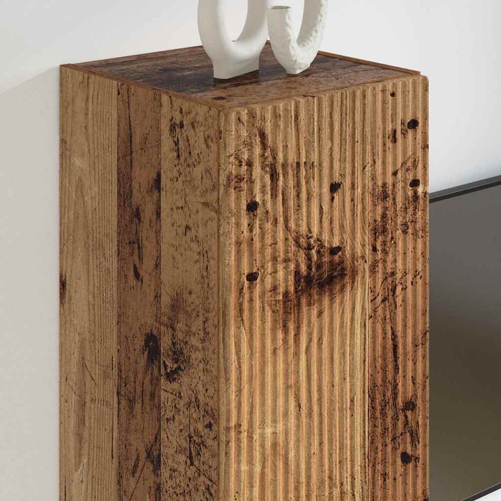 TV vægskab 30 x 31 x 60 cm Gammelt træ Konstrueret træ