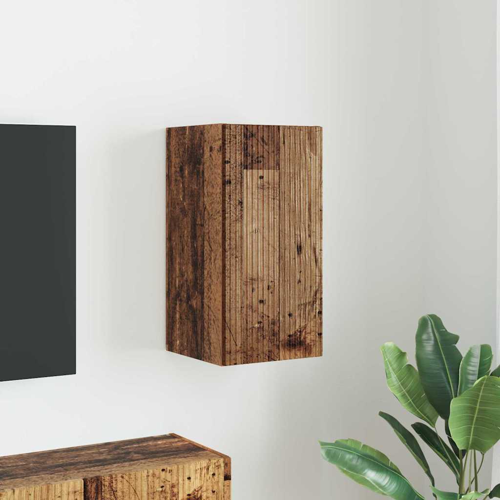 TV vægskab 30 x 31 x 60 cm Gammelt træ Konstrueret træ