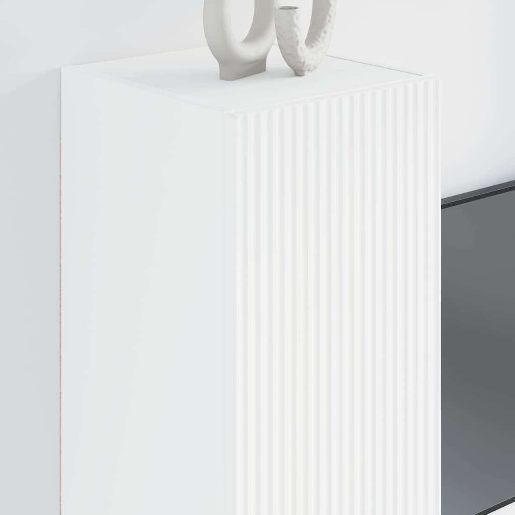 TV vægskab 30 x 31 x 80 cm Hvid Konstrueret træ