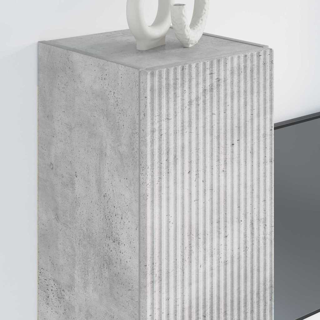 TV vægskab 30 x 31 x 80 cm Betongrå Konstrueret træ
