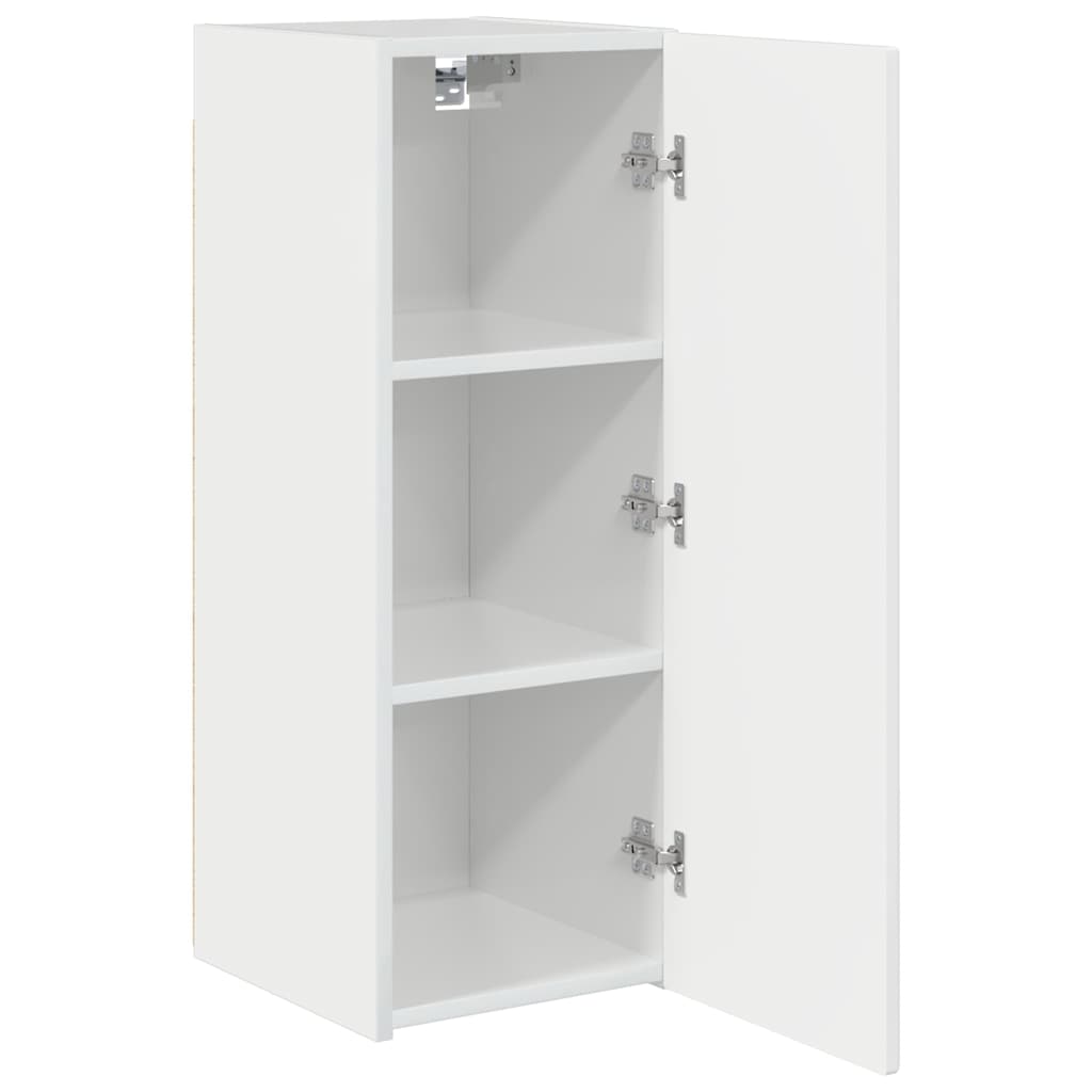 TV vægskab 30 x 31 x 80 cm Gloss Hvid Konstrueret træ