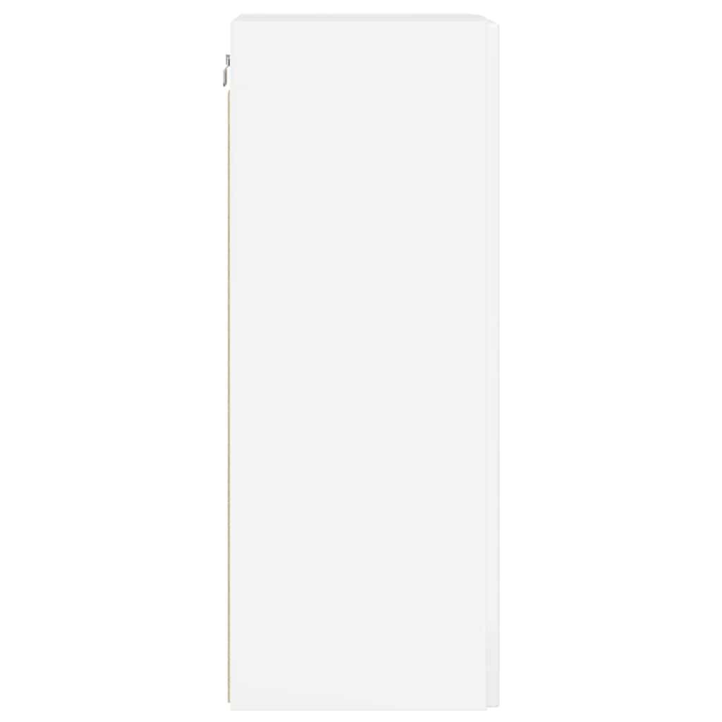 TV vægskab 30 x 31 x 80 cm Gloss Hvid Konstrueret træ