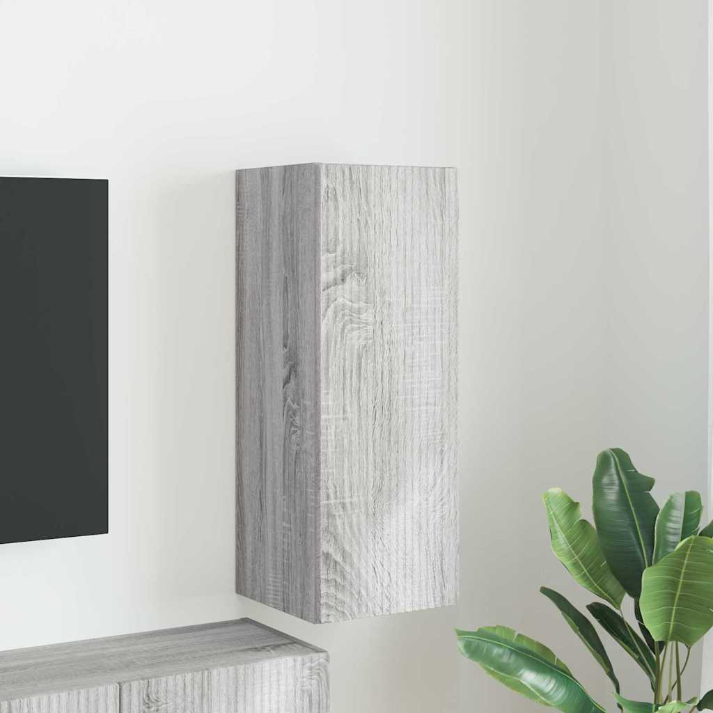 TV vægskab 30 x 31 x 80 cm Grå Sonoma Konstrueret træ