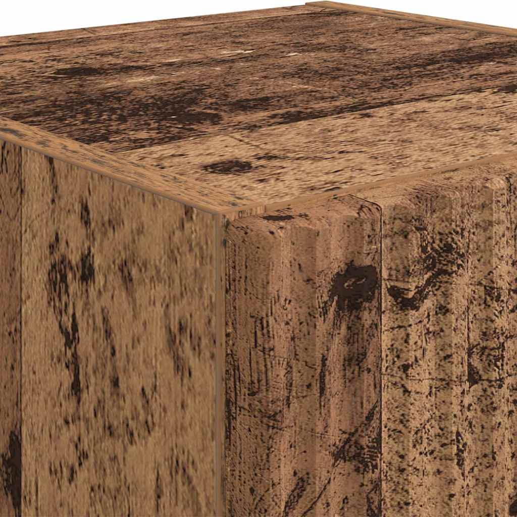 TV vægskab 30 x 31 x 80 cm Gammelt træ Konstrueret træ