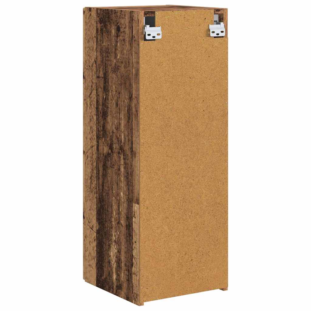TV vægskab 30 x 31 x 80 cm Gammelt træ Konstrueret træ