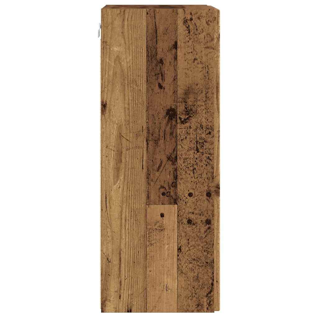 TV vægskab 30 x 31 x 80 cm Gammelt træ Konstrueret træ