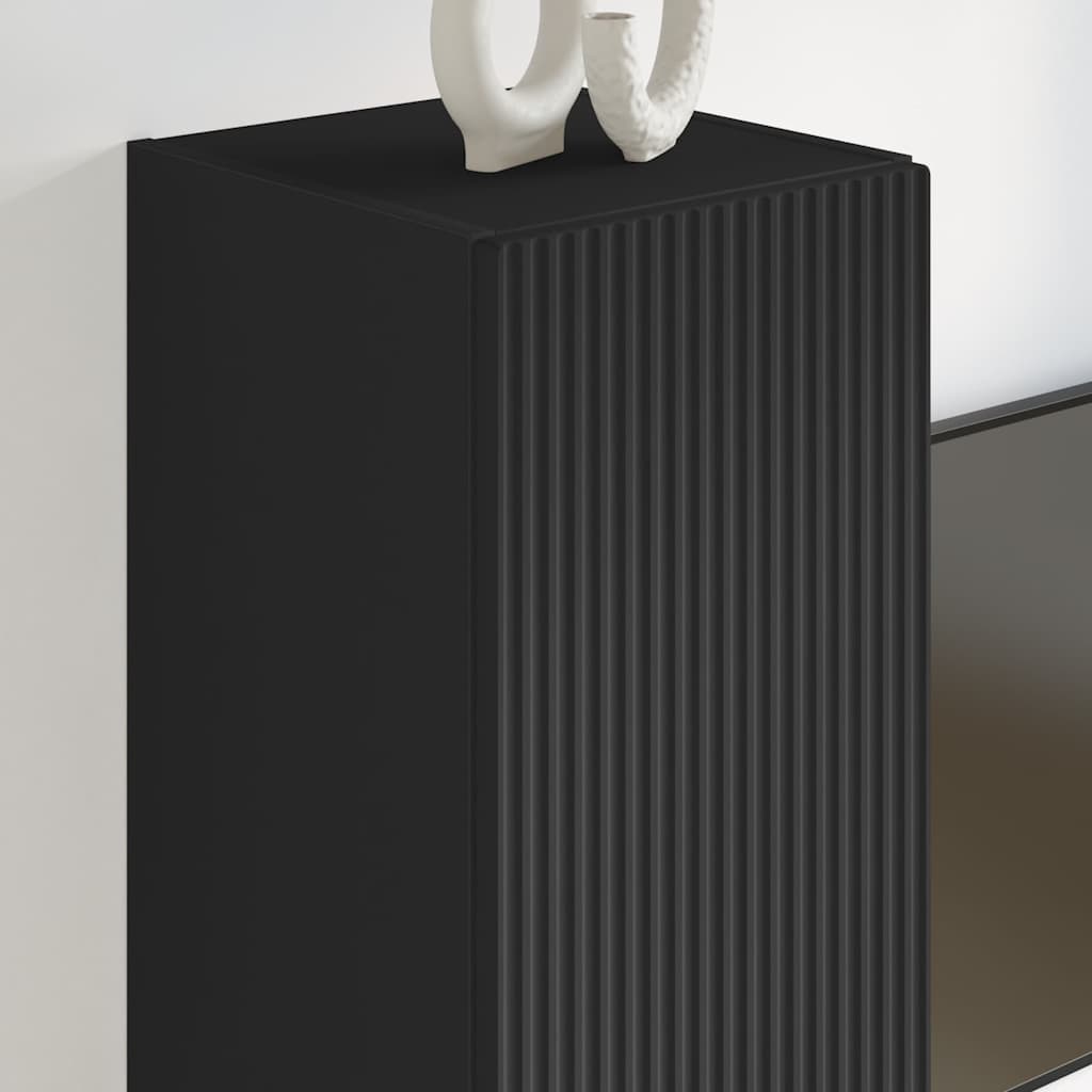 TV vægskab 30 x 31 x 100 cm Sort Konstrueret træ