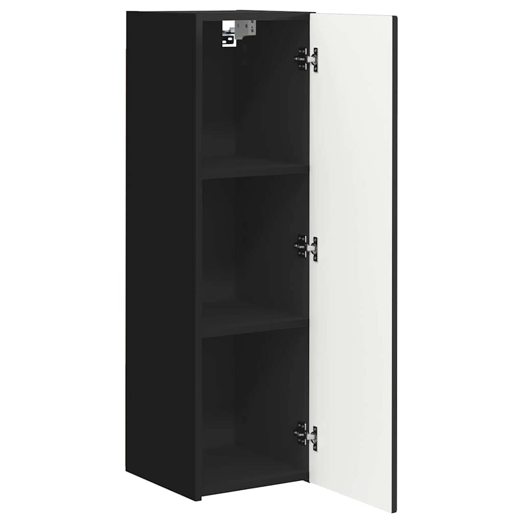 TV vægskab 30 x 31 x 100 cm Sort Konstrueret træ