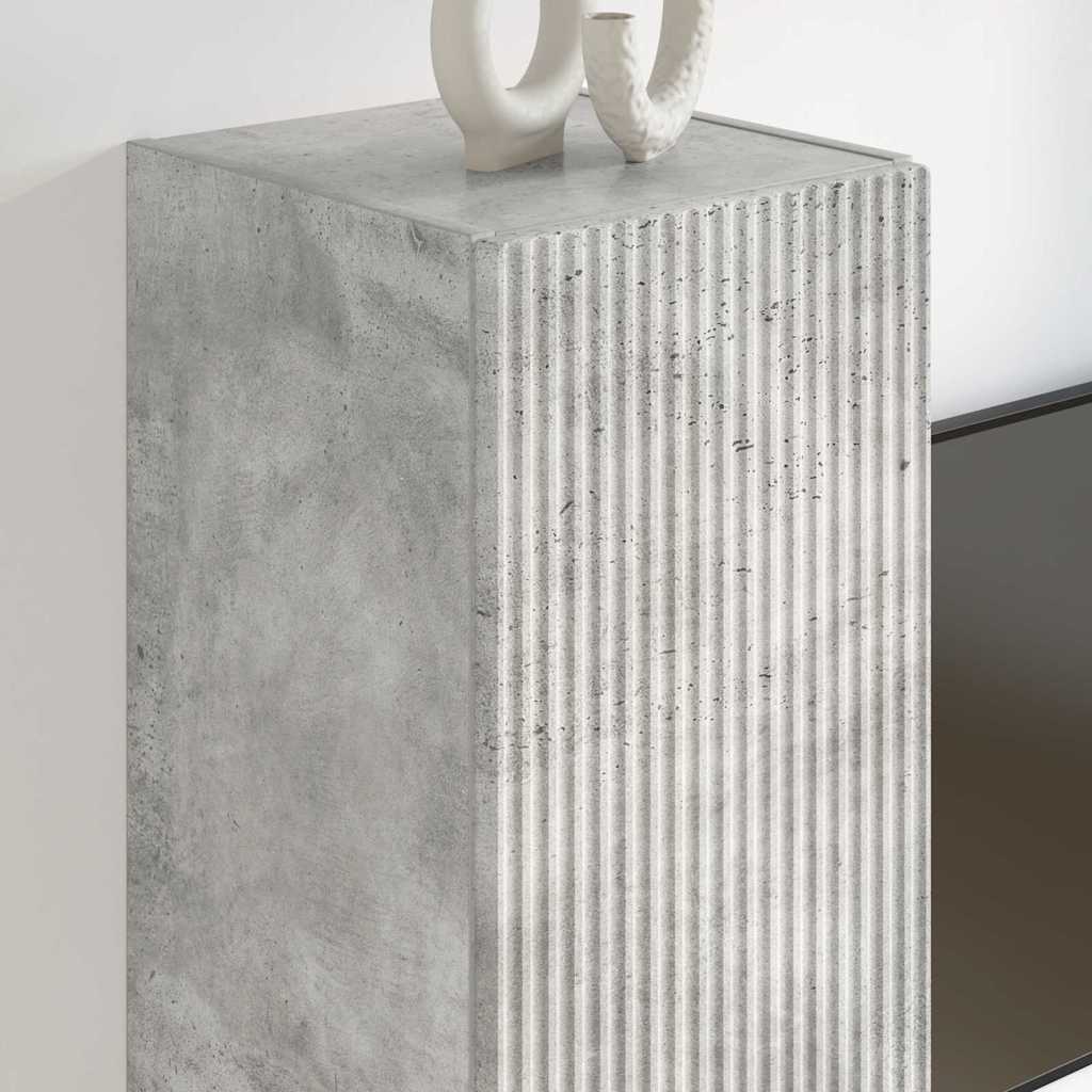TV vægskab 30 x 31 x 100 cm Betongrå Konstrueret træ