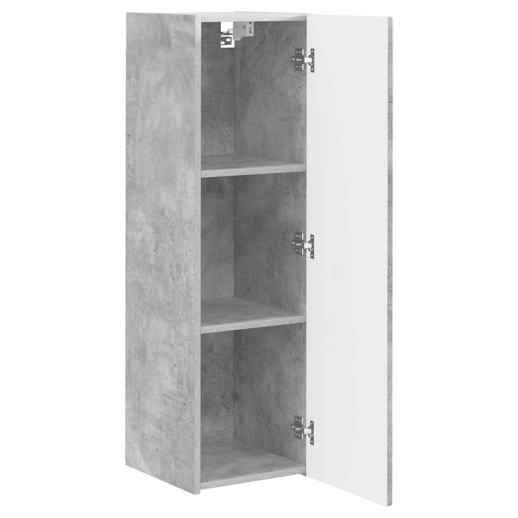 TV vægskab 30 x 31 x 100 cm Betongrå Konstrueret træ