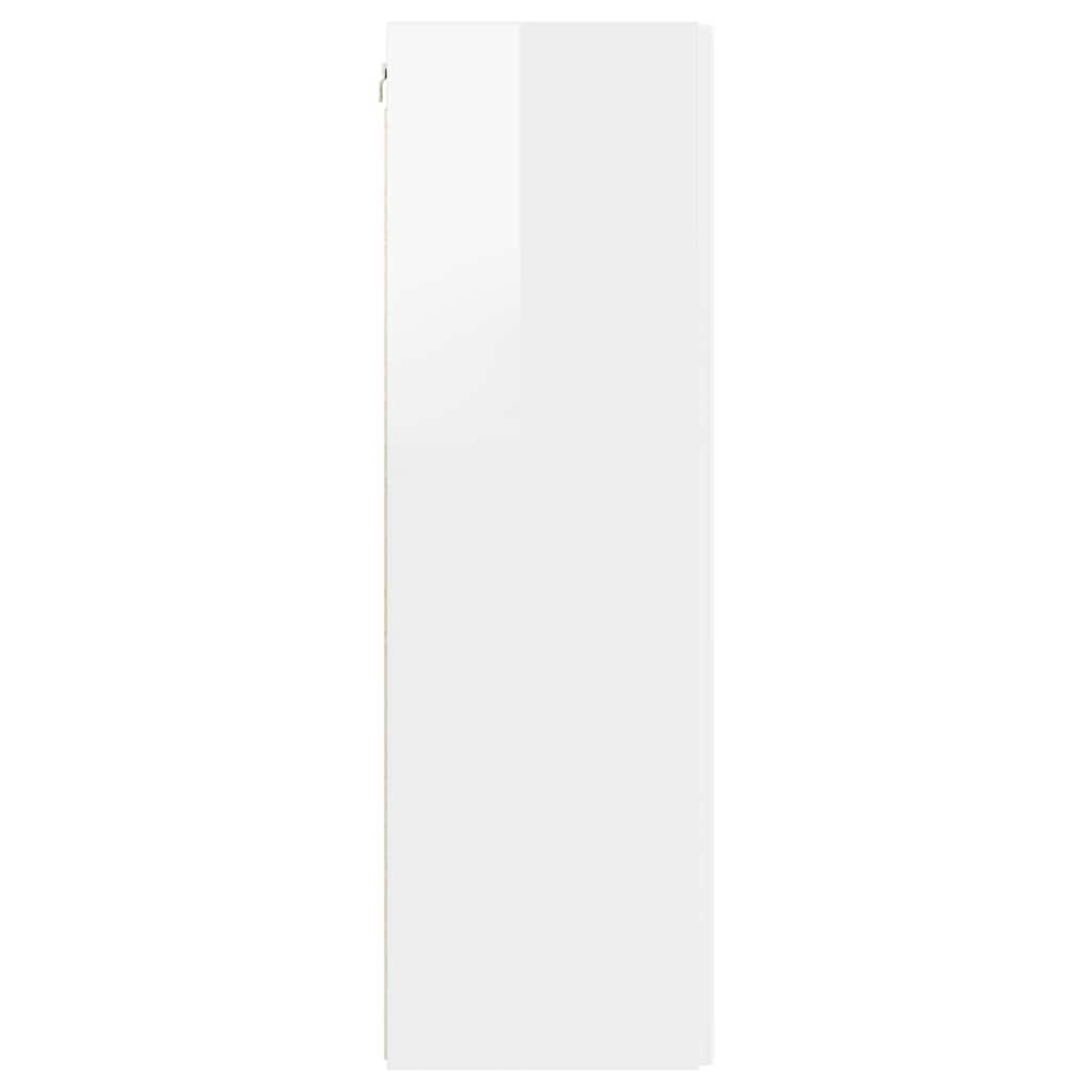 TV vægskab 30 x 31 x 100 cm Gloss Hvid Konstrueret træ
