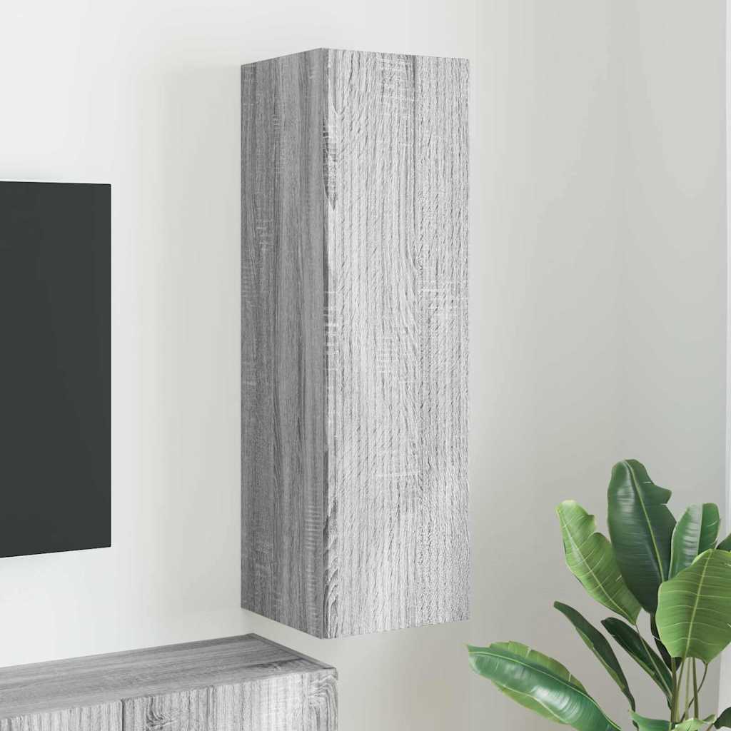 TV vægskab 30 x 31 x 100 cm Grå Sonoma Konstrueret træ
