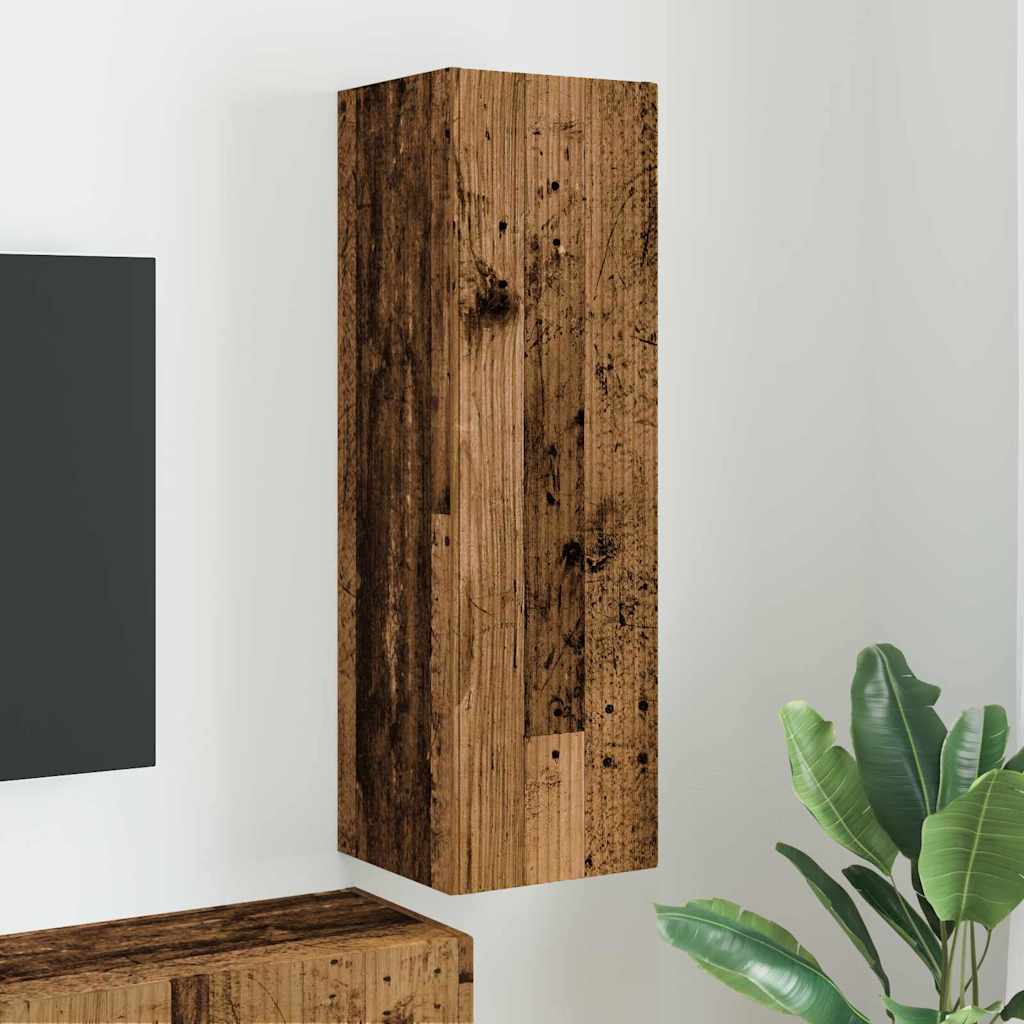 TV vægskab 30 x 31 x 100 cm Gammelt træ Konstrueret træ