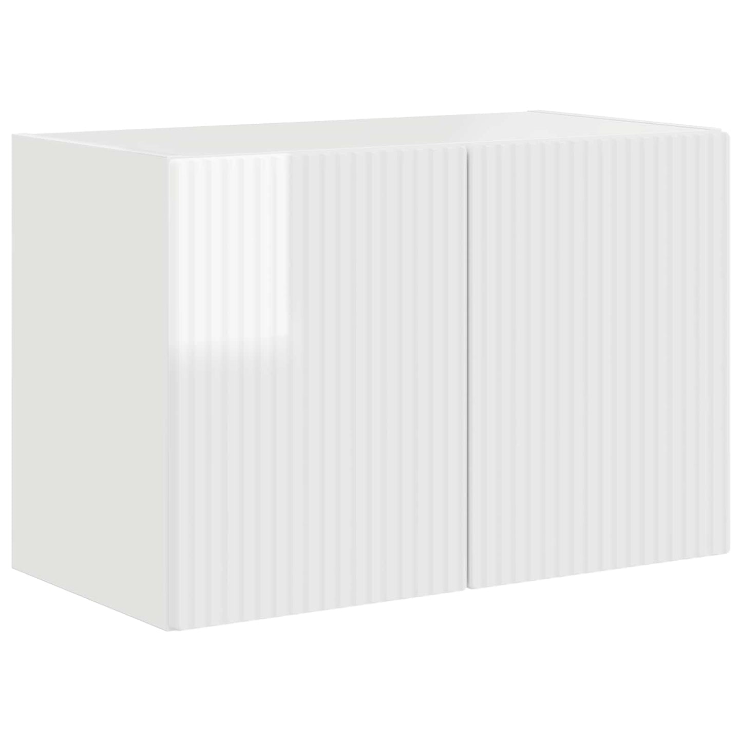 TV vægskab 59,5 x 31 x 40 cm Høj gloss hvid Konstrueret træ