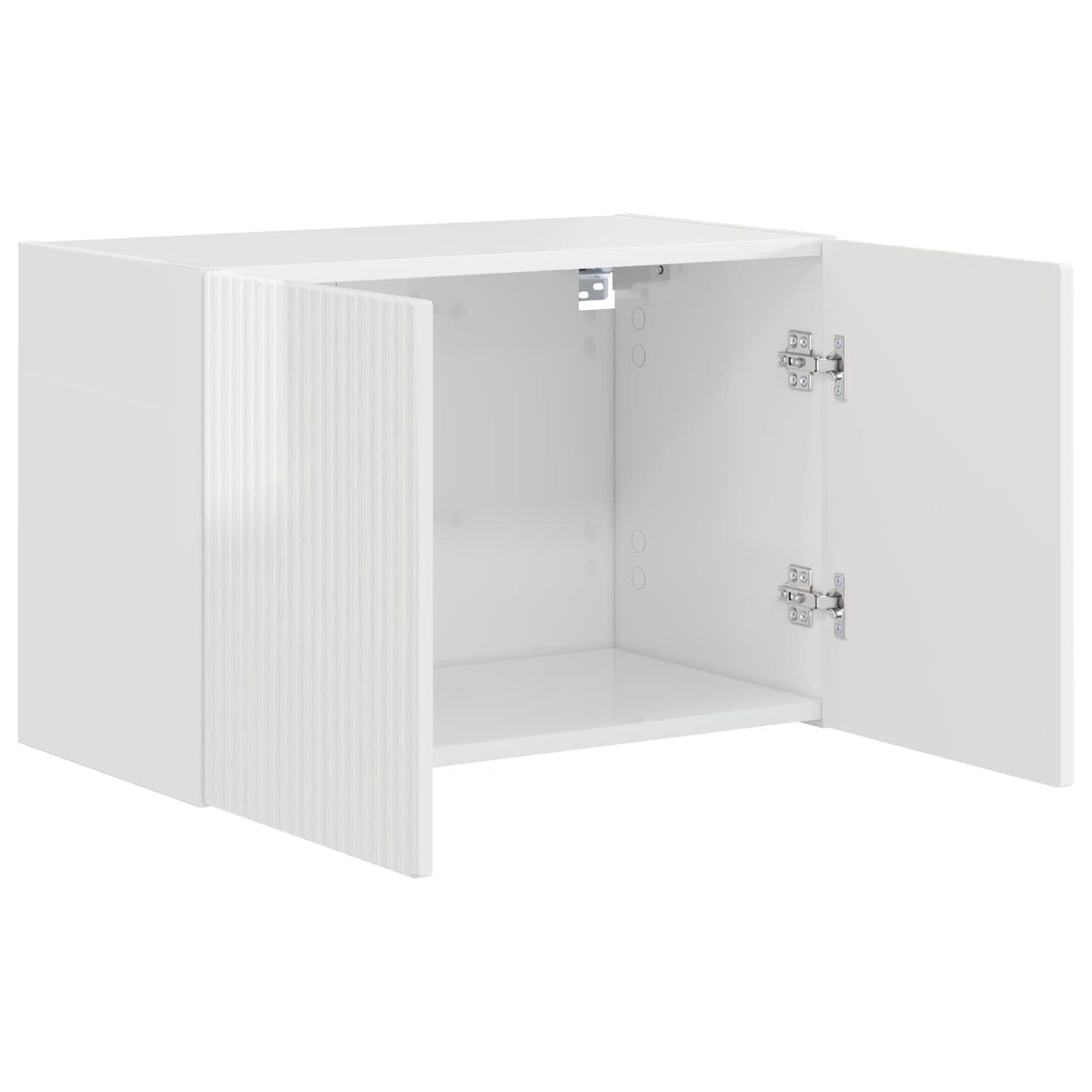 TV vægskab 59,5 x 31 x 40 cm Høj gloss hvid Konstrueret træ