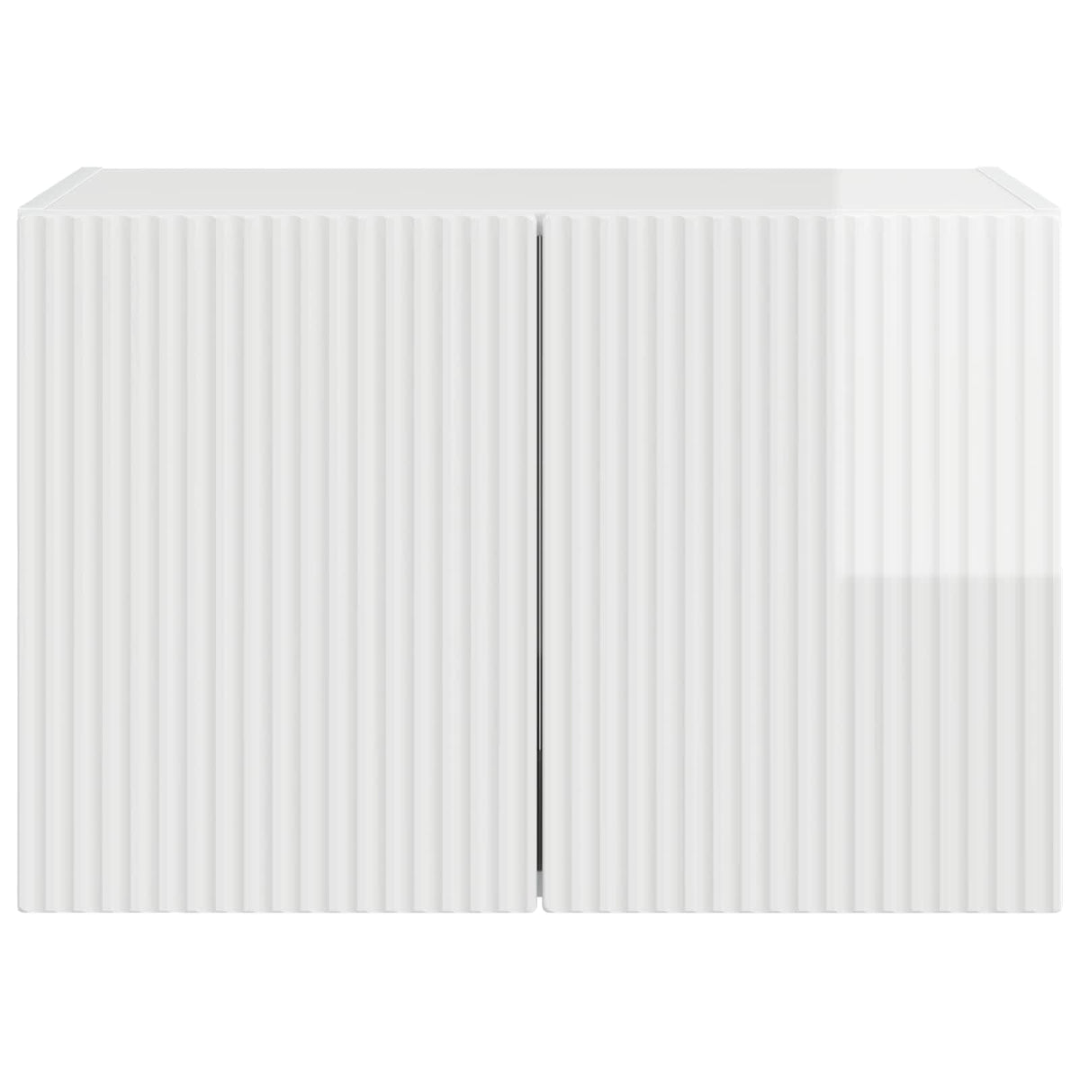 TV vægskab 59,5 x 31 x 40 cm Høj gloss hvid Konstrueret træ