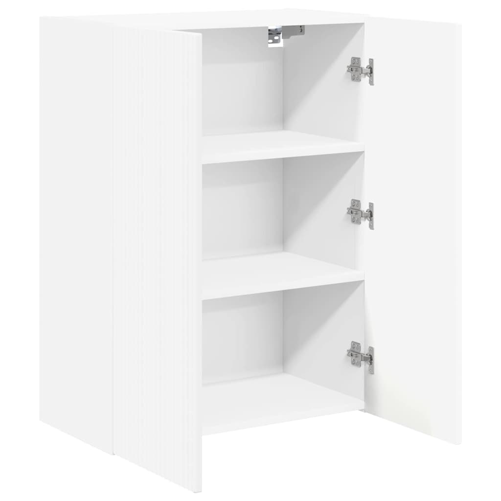 TV vægskab 59,5 x 31 x 80 cm Hvid Konstrueret træ
